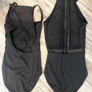 Two Black Bloch Ballet Leotards size P or X-small